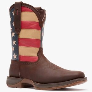 Durango REBEL Boots Men's Size 8 Patriotic Flag Western Pull On Cowboy Boots